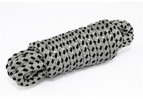 Landvast met polyester mantel en PP kern - wit/zwart