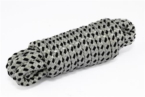 Landvast met polyester mantel en PP kern - wit/zwart