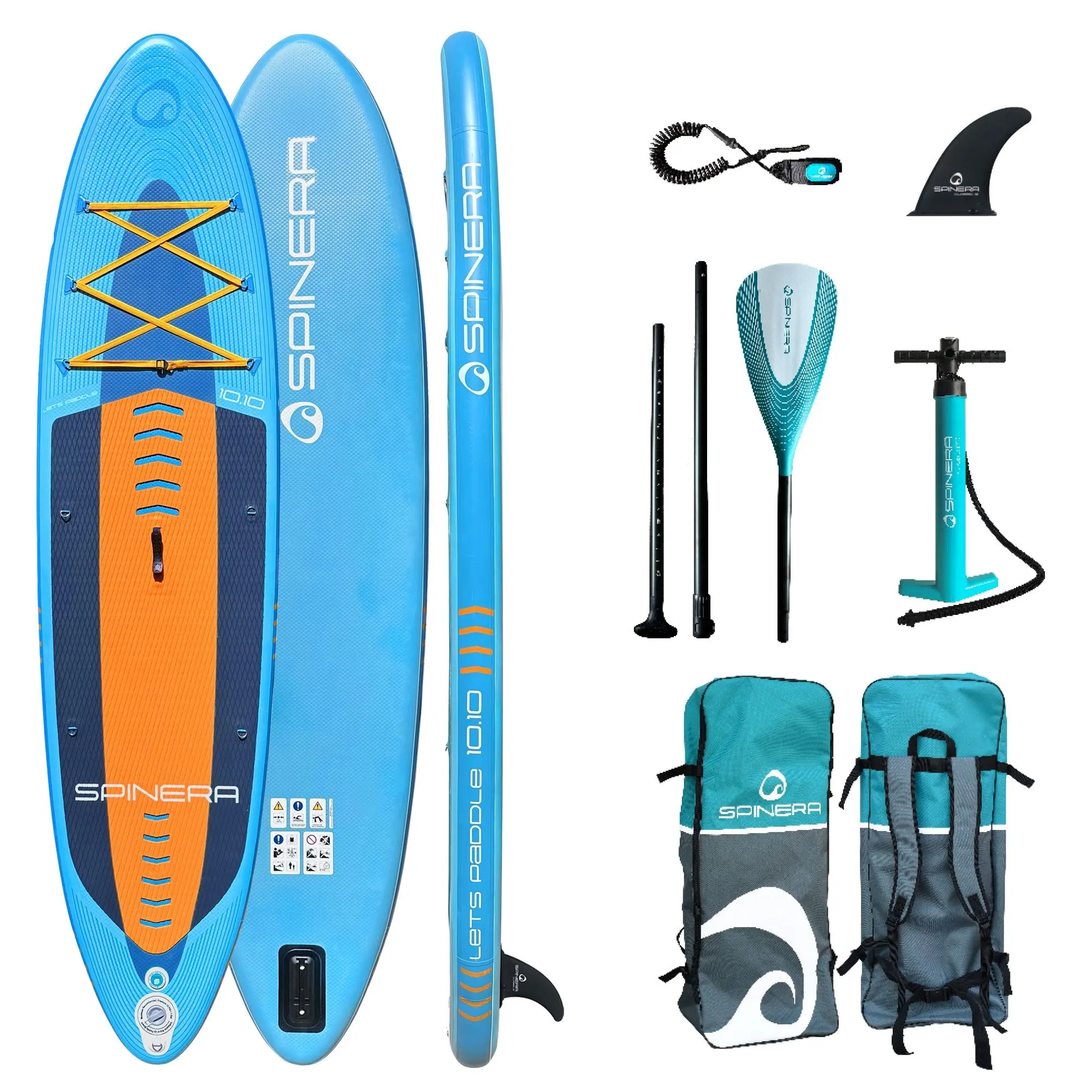 Lets Paddle 10.10 SUP Board – Opblaasbaar Supboard – 330x82x15 cm – Teal