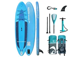 Lets Paddle 10.4 SUP Board – Opblaasbaar Paddleboard – Compleet Set – Teal – 315x80x15 cm