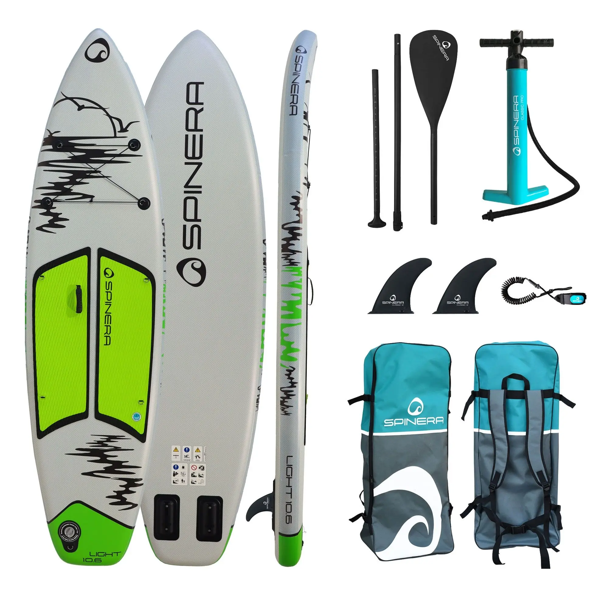 SUP Light 10.6 ULT – Opblaasbaar SUP Board – Ultra Light – Compleet Set – 320x83,5 cm