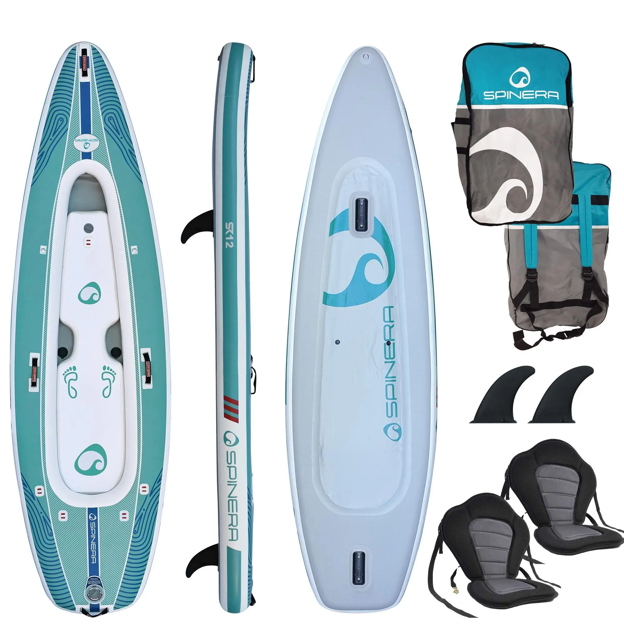 Sup Kayak SK 12.0 – Opblaasbaar SUP Kayak – 3 In 1 Board – 2 Persoons – 365x98x20 cm