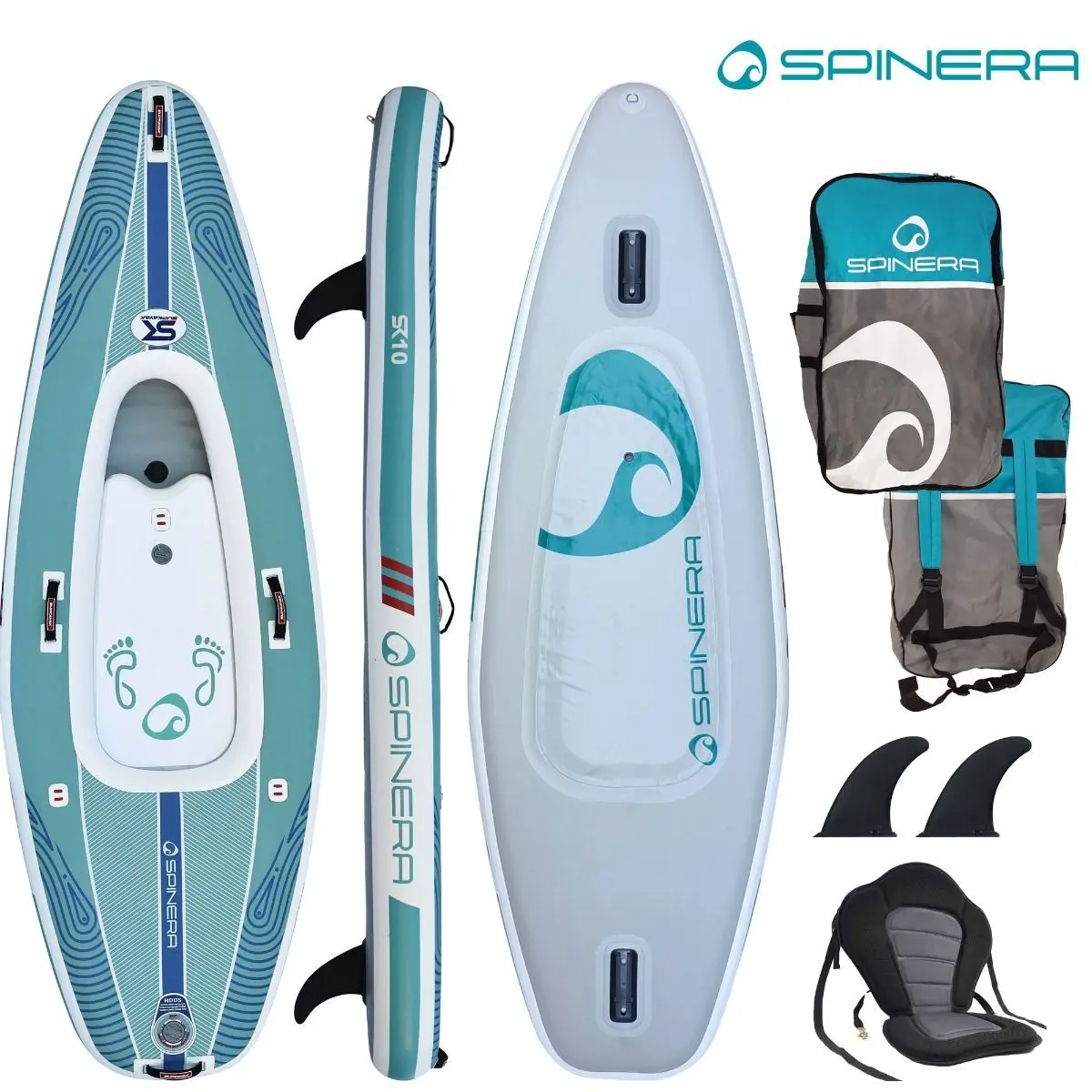 Sup Kayak SK 10.0 – Opblaasbaar SUP Kayak – 3 In 1 Board – 1 Persoons – 305x98x20 cm