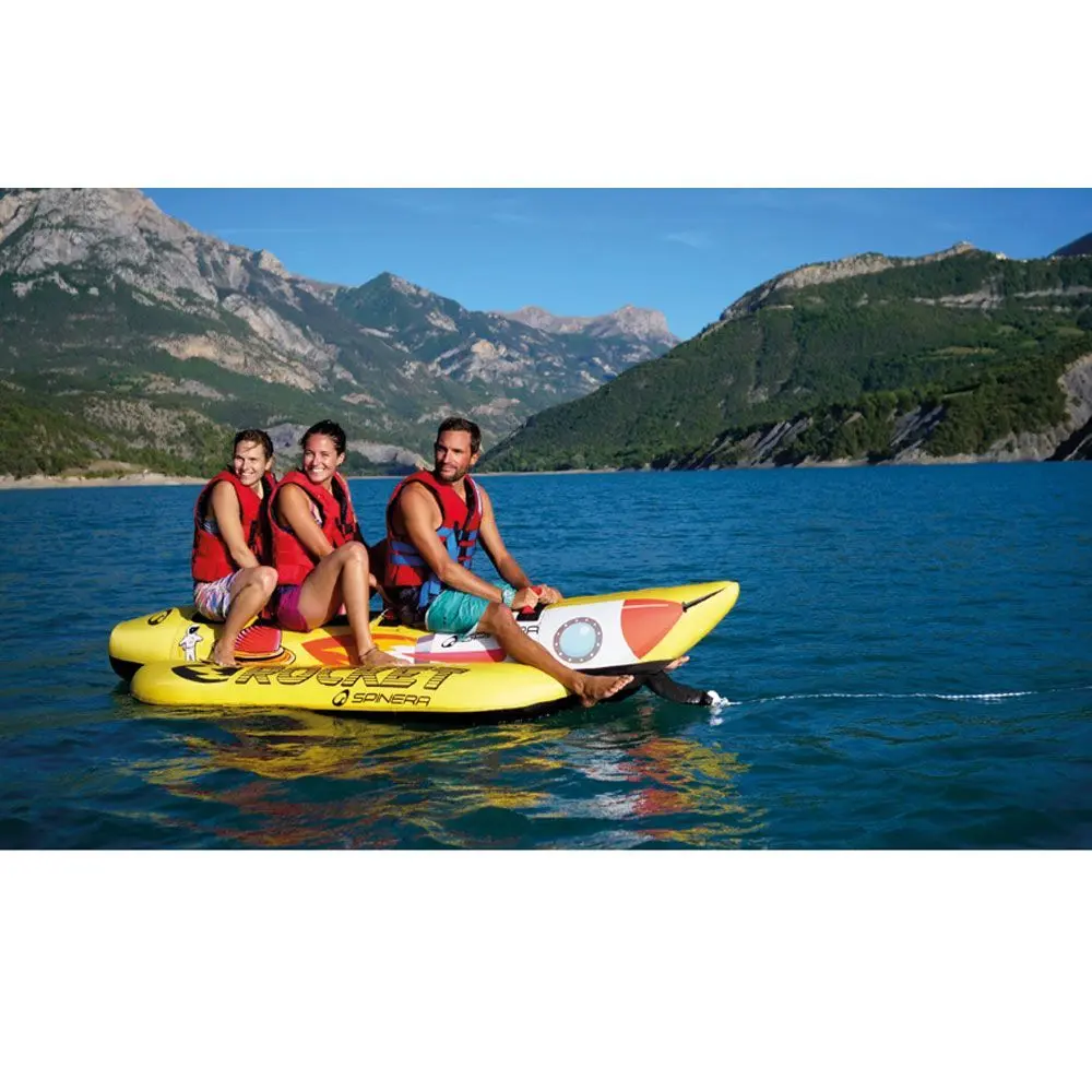 Rocket 3 Funtube – 3 Persoons Funtube – Banaan Model – 840D Nylon Cover – 3 Kamer Veiligheid