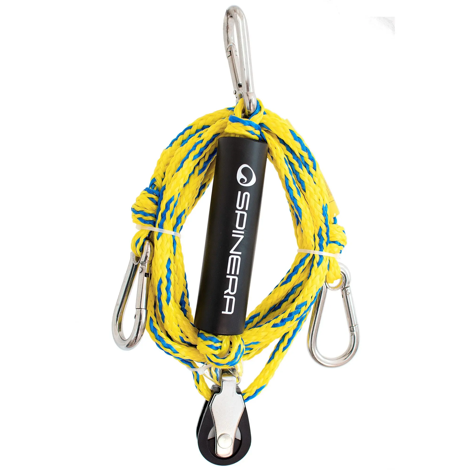 Premium Wheel Bridle – Sleeplijn Met Katrol – 3,65 Meter – RVS Haken – Hoge Breeksterkte