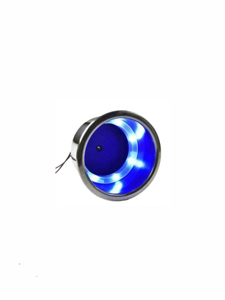 RVS Inbouw Bekerhouder Met LED – Boot Bekerhouder – 12V Blauwe Verlichting – Luxe Inbouw – Voor Boot