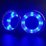 RVS Inbouw Bekerhouder Met LED – Boot Bekerhouder – 12V Blauwe Verlichting – Luxe Inbouw – Voor Boot