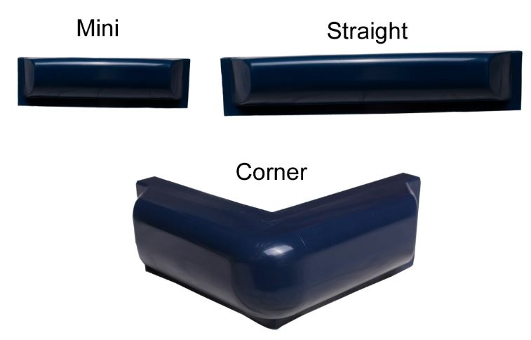Steigerfenders stootranden / Navy blauw