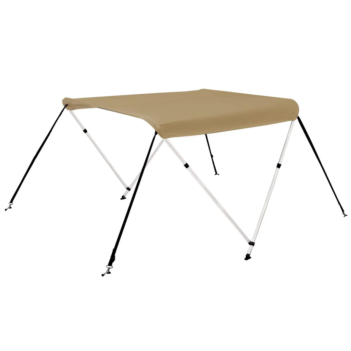 Aluminium biminitop - 2-boogs - Breedte 110 <> 170 cm - Hoogte 115 cm - Doek 160 cm