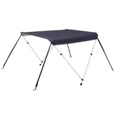 Aluminium biminitop - 2-boogs - Breedte 110 <> 170 cm - Hoogte 115 cm - Doek 160 cm