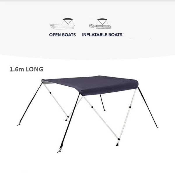 Aluminium biminitop - 2-boogs - Breedte 110 <> 170 cm - Hoogte 115 cm - Doek 160 cm
