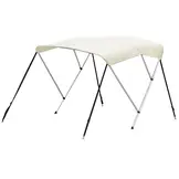 Aluminium biminitop - 3-boogs - Breedte 150 <> 170 cm - Hoogte 130 cm - Doek 183 cm