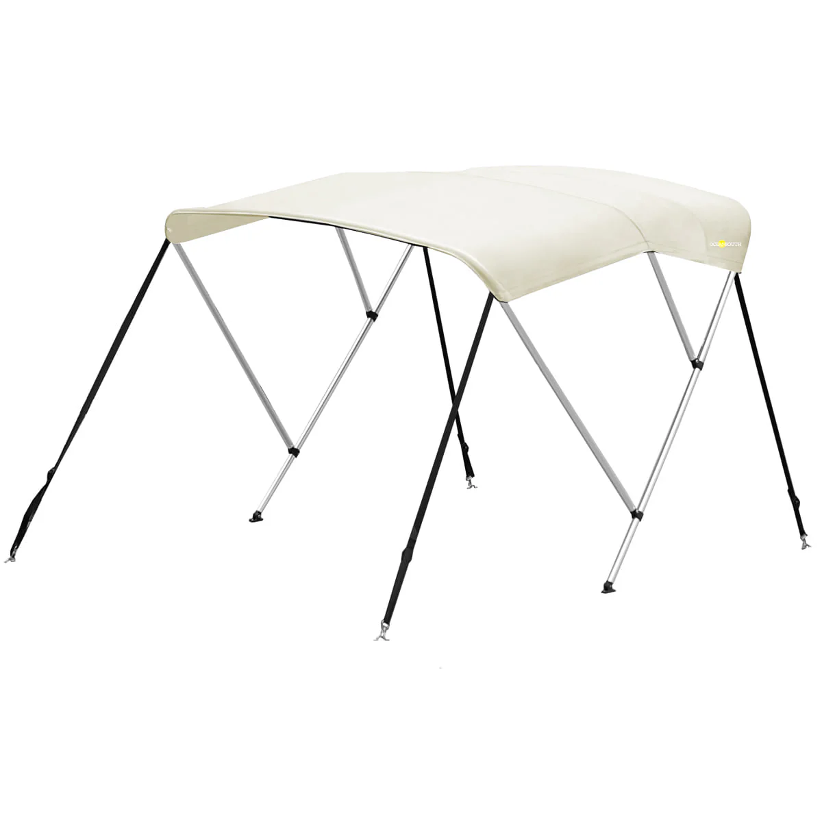 Aluminium biminitop - 3-boogs - Breedte 150 <> 170 cm - Hoogte 130 cm - Doek 183 cm