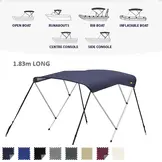 Aluminium biminitop - 3-boogs - Breedte 150 <> 170 cm - Hoogte 130 cm - Doek 183 cm