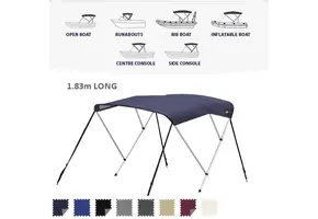 Aluminium biminitop - 3-boogs - Breedte 190 <>210 cm - Hoogte 130 cm - Doek 183 cm