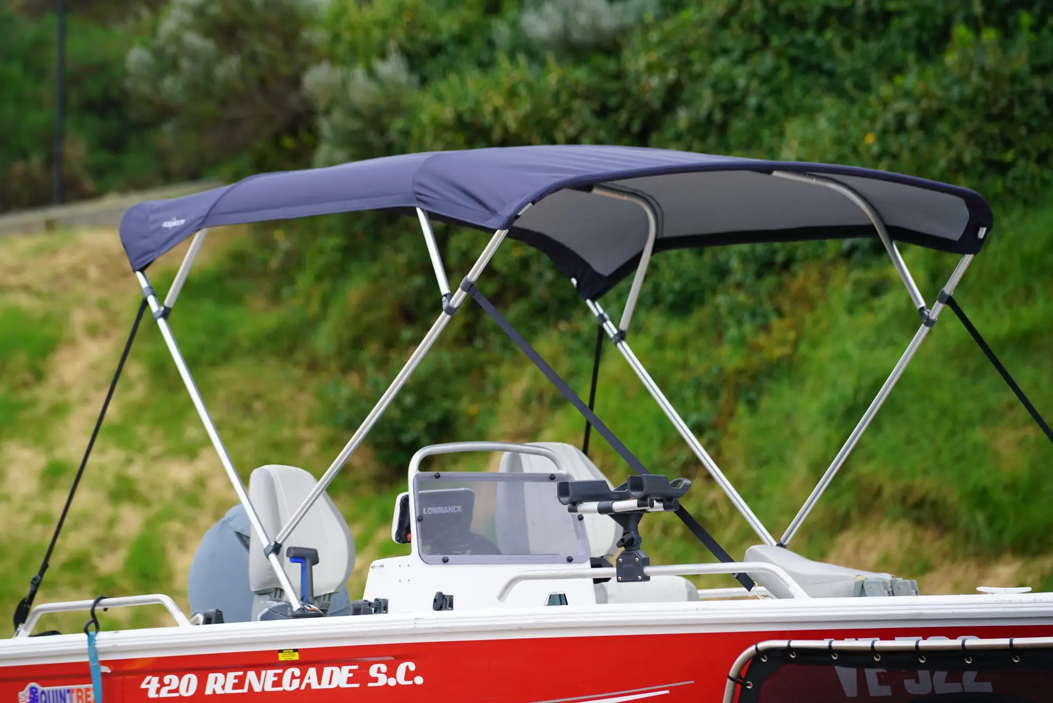 Aluminium biminitop - 4-boogs - Breedte 150 <>170 cm - Hoogte 125 cm - Doek 220 cm