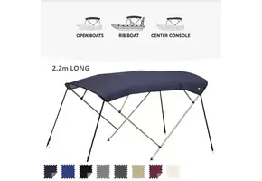 Aluminium biminitop - 4-boogs - Breedte 190 <>210 cm - Hoogte 125 cm - Doek 220 cm