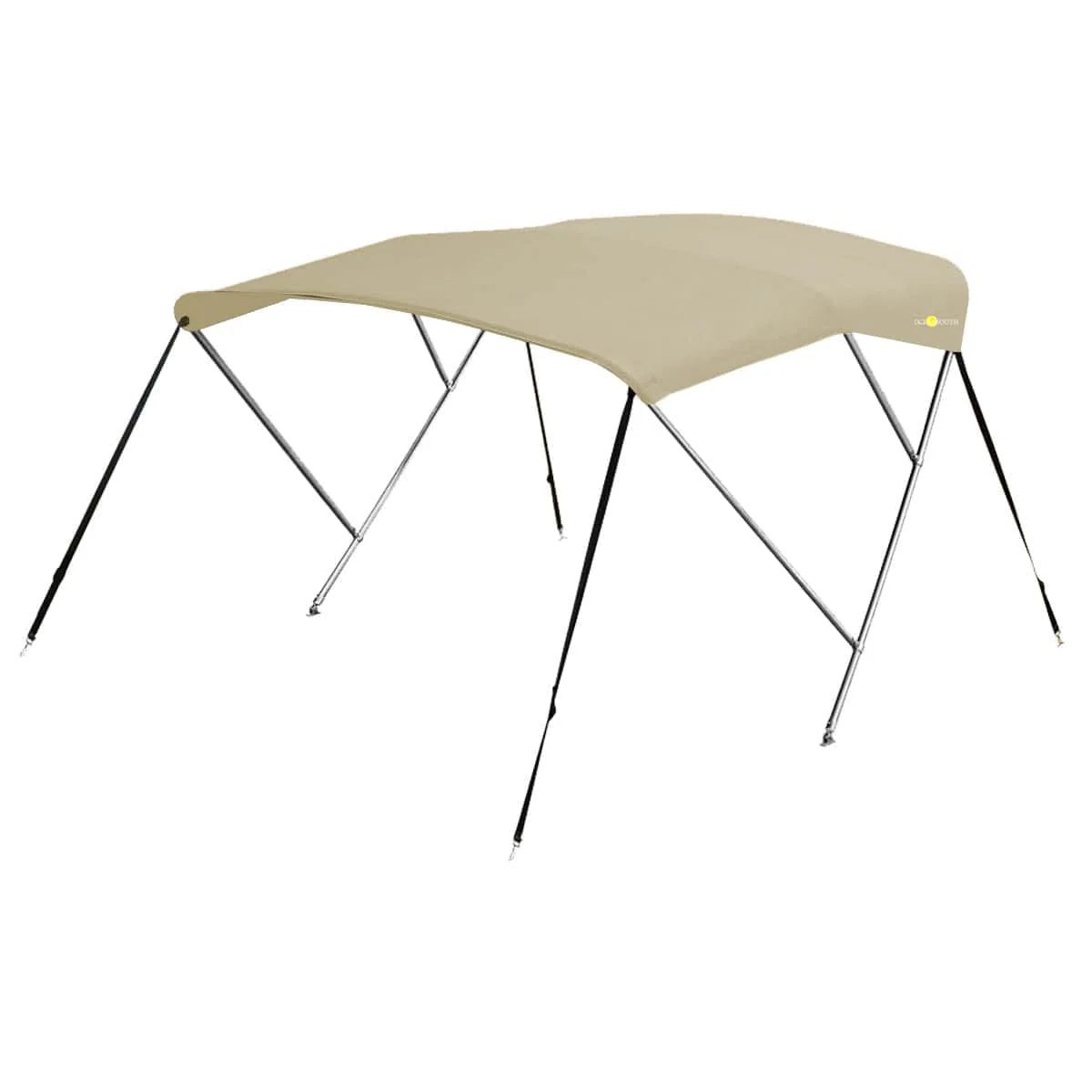 RVS biminitop - 3-boogs - Breedte 150 <>170 cm - Hoogte 130 cm - Doek 183 cm