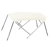 RVS biminitop - 4-boogs - Breedte 150 <>170 cm - Hoogte 125 cm - Doek 220 cm