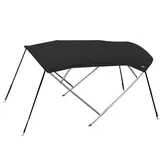 RVS biminitop - 4-boogs - Breedte 170 <>190 cm - Hoogte 125 cm - Doek 220 cm