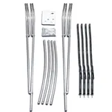 RVS biminitop - 4-boogs - Breedte 170 <>190 cm - Hoogte 125 cm - Doek 220 cm