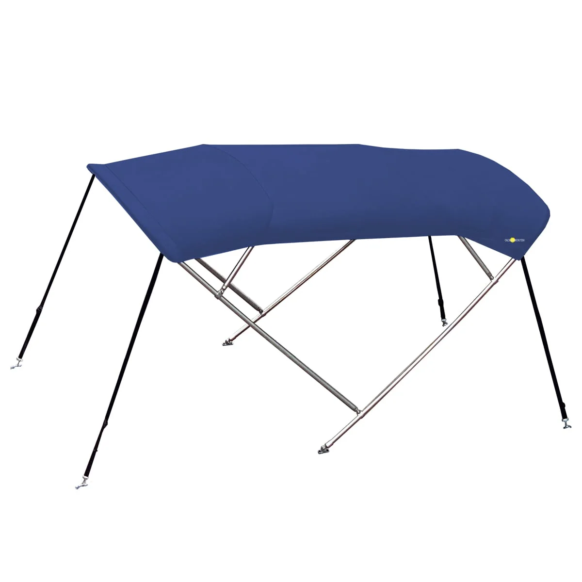 RVS biminitop - 4-boogs - Breedte 190 <>210 cm - Hoogte 125 cm - Doek 220 cm