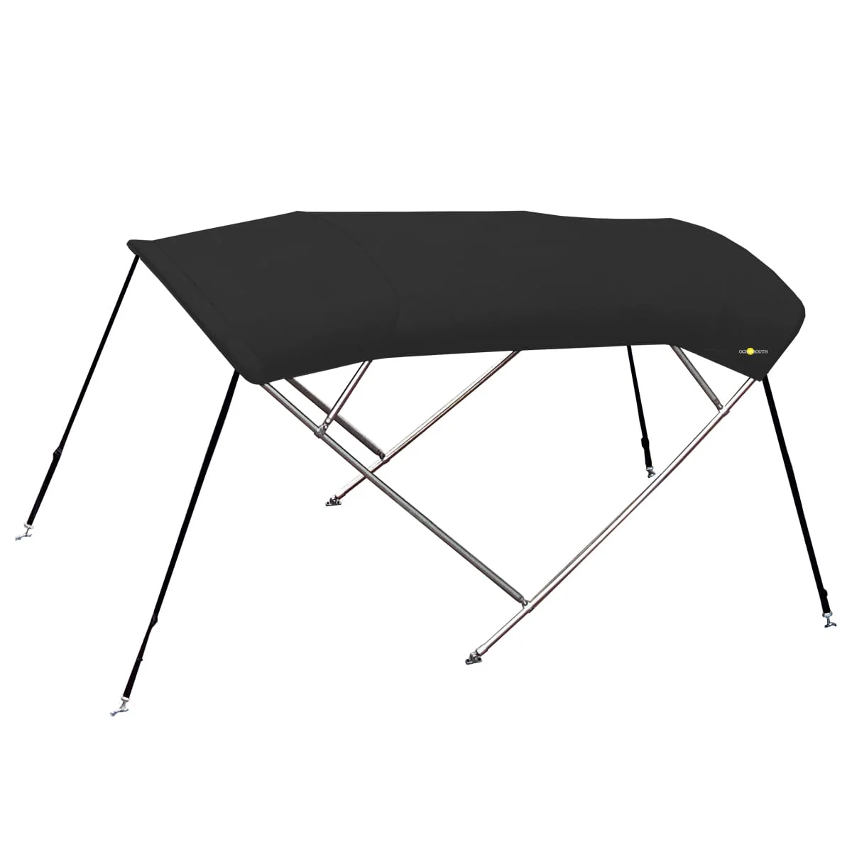 RVS biminitop - 4-boogs - Breedte 190 <>210 cm - Hoogte 125 cm - Doek 220 cm