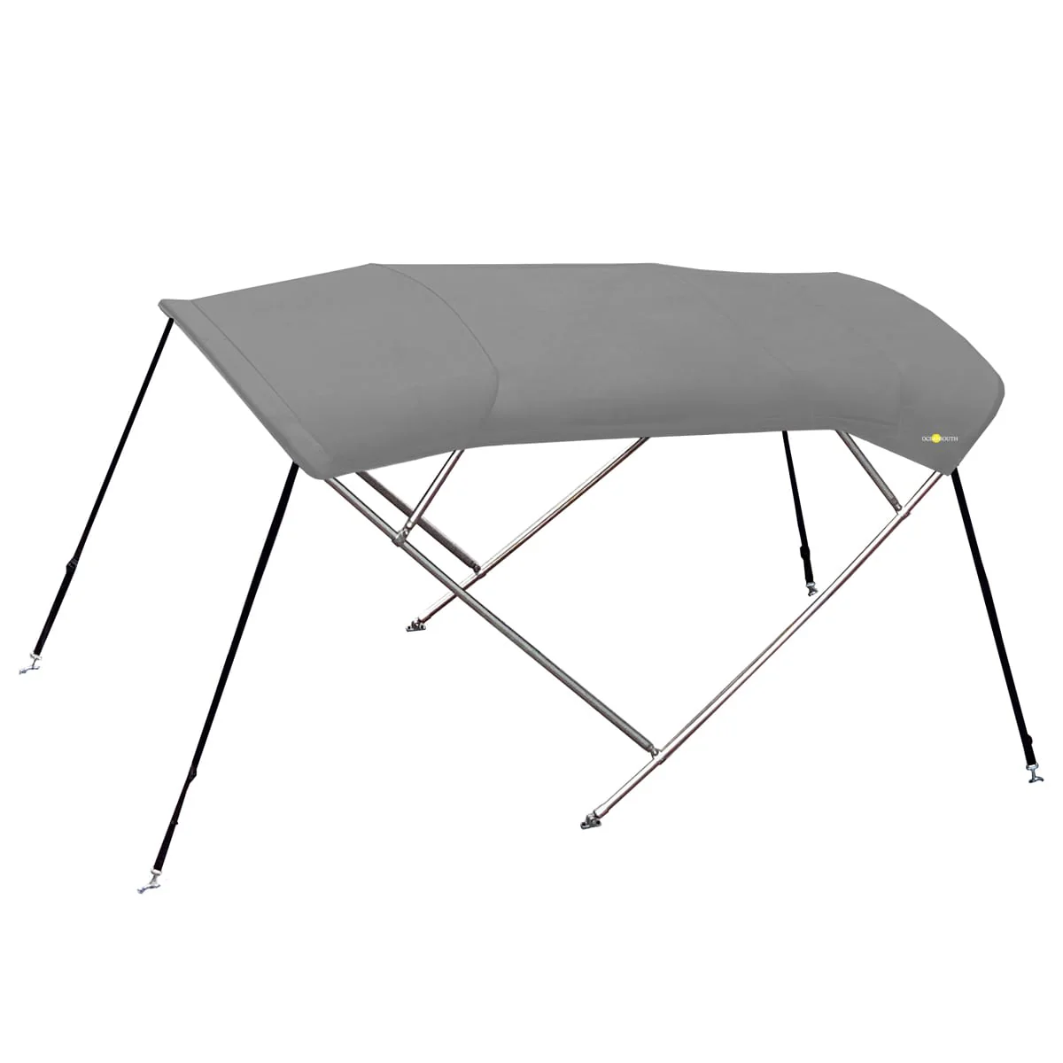 RVS biminitop - 4-boogs - Breedte 210 <>230 cm - Hoogte 125 cm - Doek 220 cm