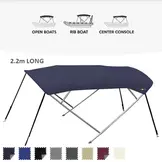 RVS biminitop - 4-boogs - Breedte 210 <>230 cm - Hoogte 125 cm - Doek 220 cm