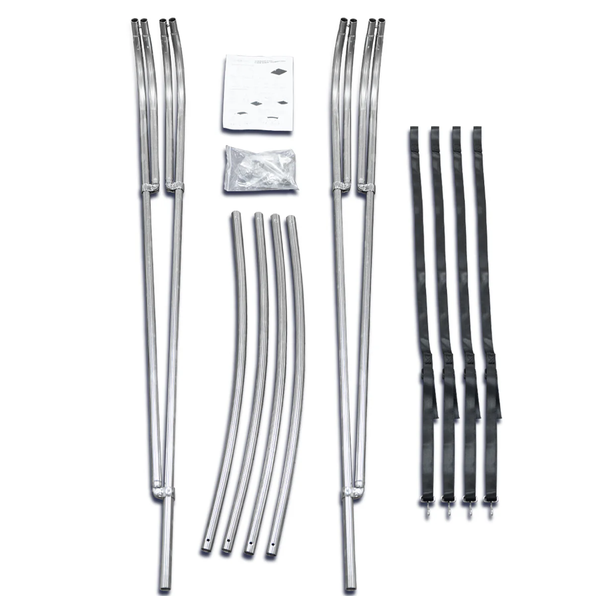 RVS biminitop - 4-boogs - Breedte 210 <>230 cm - Hoogte 125 cm - Doek 220 cm