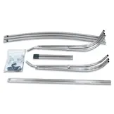 Zeilboot biminitop - RVS - Breedte 2,1 <> 2,4 meter - Hoogte 1,35 meter - Lengte doek 1,3 meter