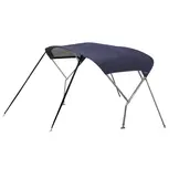Zeilboot biminitop - RVS - Breedte 2,7 <> 3,0 meter - Hoogte 1,55 meter - Lengte doek 1,6 meter