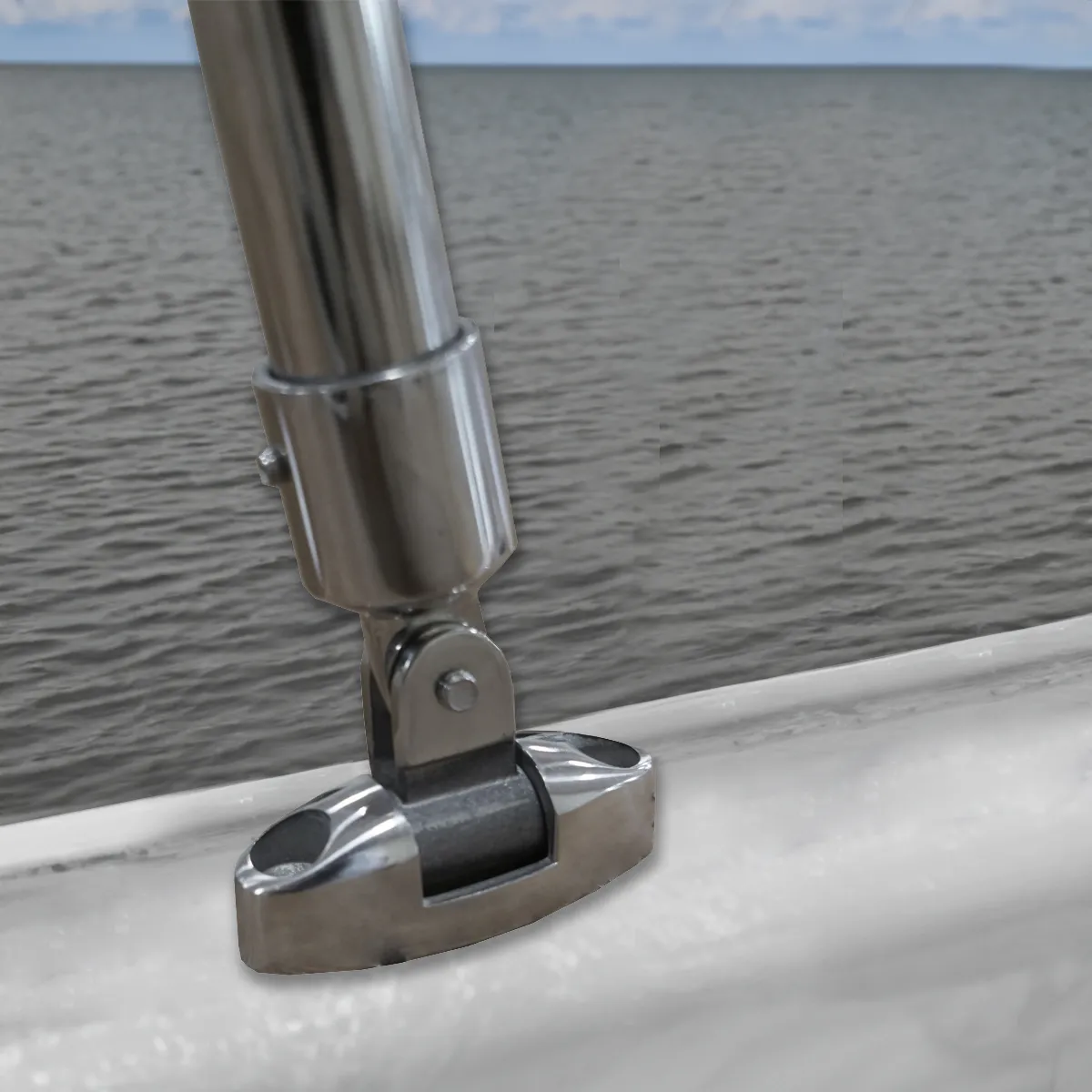 Cruiser biminitop - RVS - Breedte 2,7 <> 3,0 meter - Hoogte 1,55 meter - Lengte doek 2,5 meter