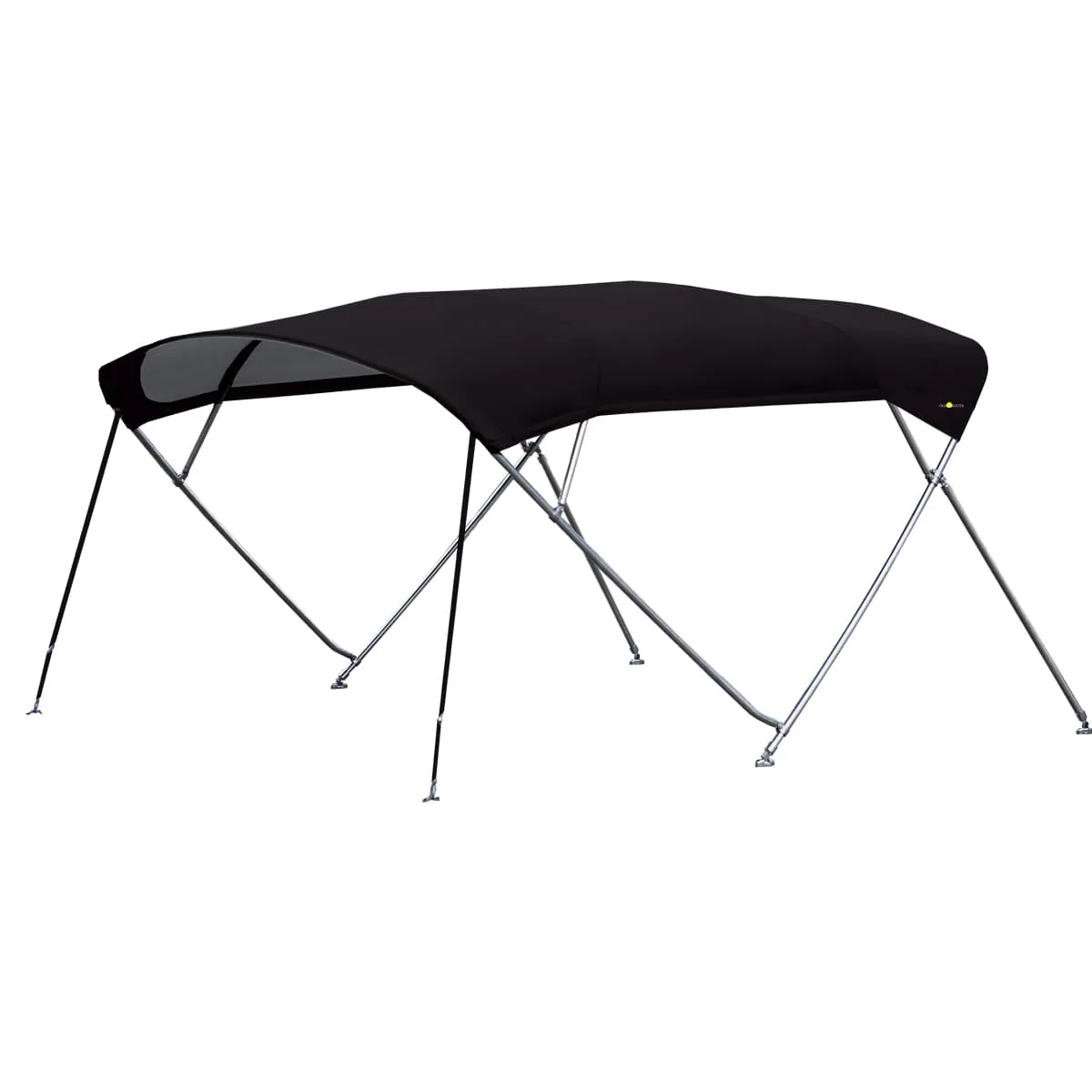 Cruiser biminitop - RVS - Breedte 2,7 <> 3,0 meter - Hoogte 1,55 meter - Lengte doek 2,5 meter