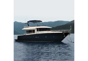 Cruiser biminitop - RVS - Breedte 3,0 <> 3,3 meter - Hoogte 1,55 meter - Lengte doek 2,5 meter