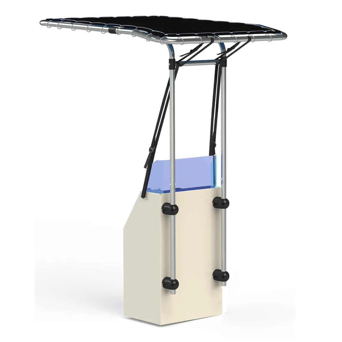 T -Top voor Console – aluminium – Hoogte verstelbaar – marine grade doek
