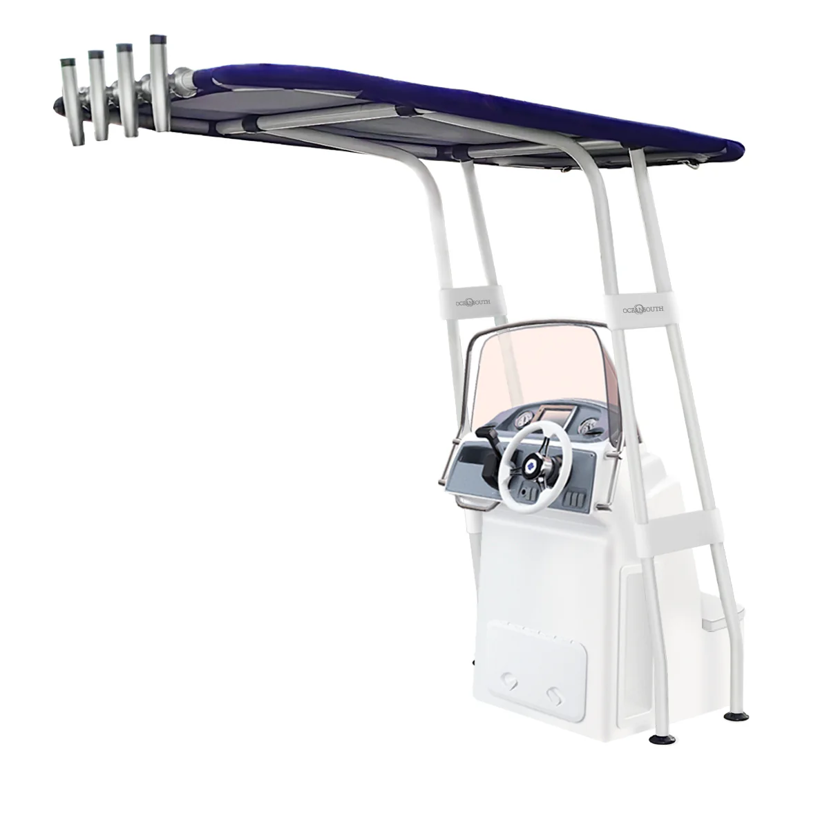 Heavy Duty T-Top - Wit gecoat aluminium – Dekmontage