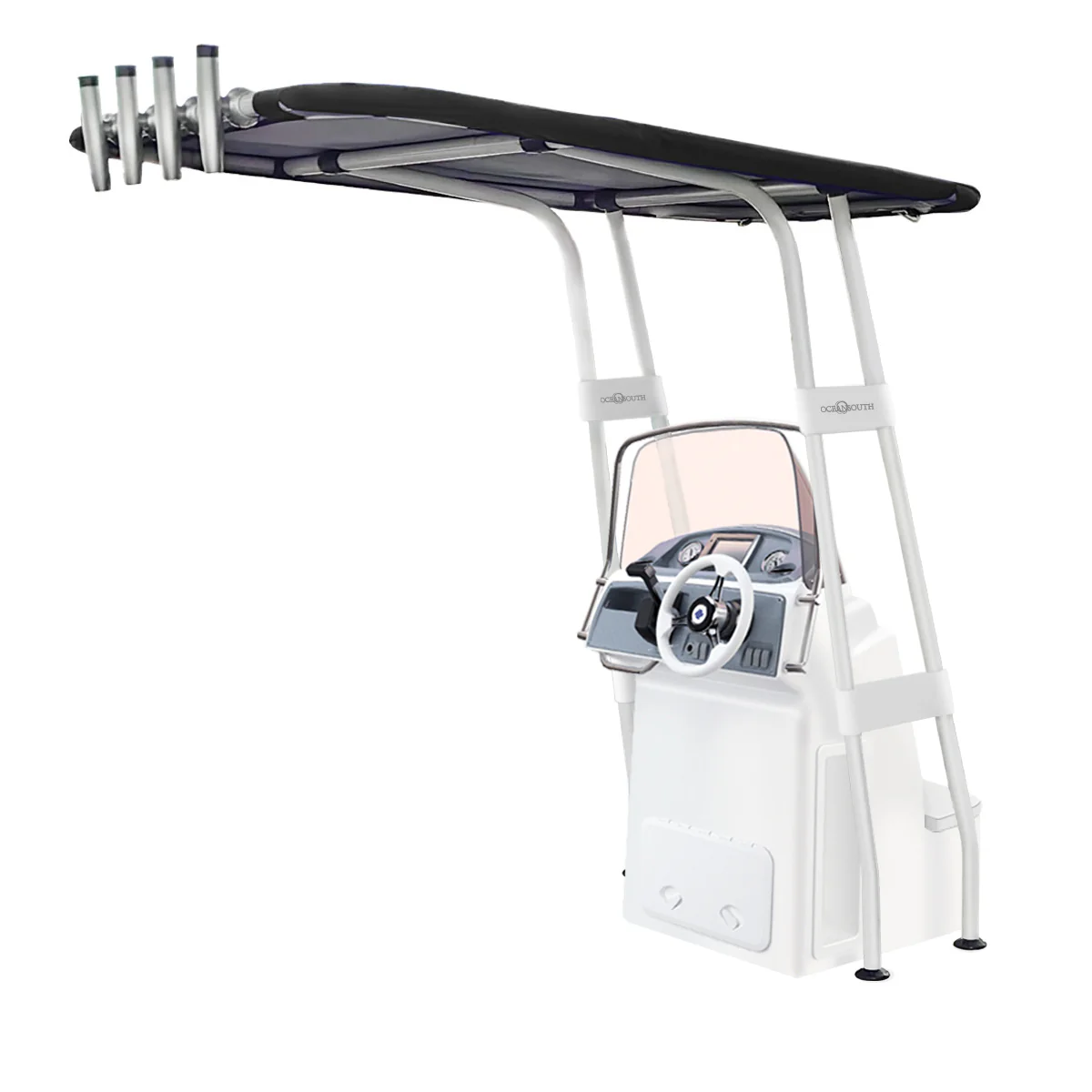 Heavy Duty T-Top - Wit gecoat aluminium – Dekmontage