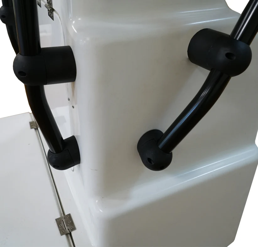 Heavy Duty T-Top - Zwart gecoat aluminium – Montage aan console – Zwart doek