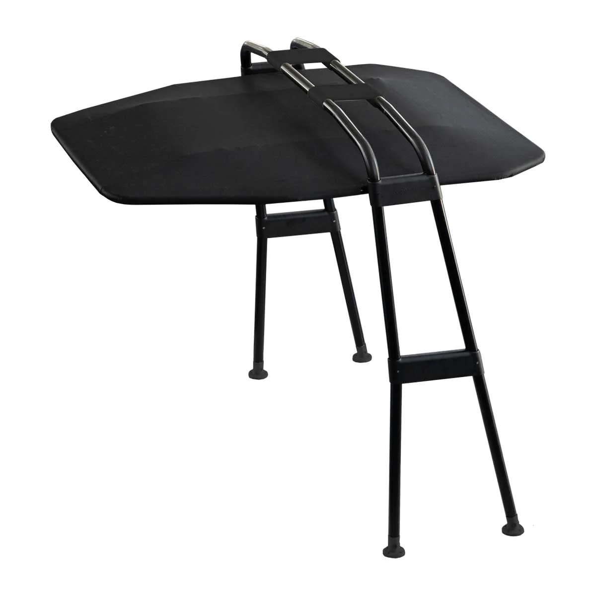 Targa Bimini Top – Zwart gecoat aluminium – Breedte 1.5 tot 2.3 mtr – Doek 1.7 mtr