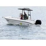 Targa Bimini Top – Zwart gecoat aluminium – Breedte 1.5 tot 2.3 mtr – Doek 1.7 mtr