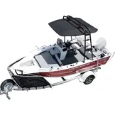 Targa Bimini Top – Zwart gecoat aluminium – Breedte 1.5 tot 2.3 mtr – Doek 1.7 mtr