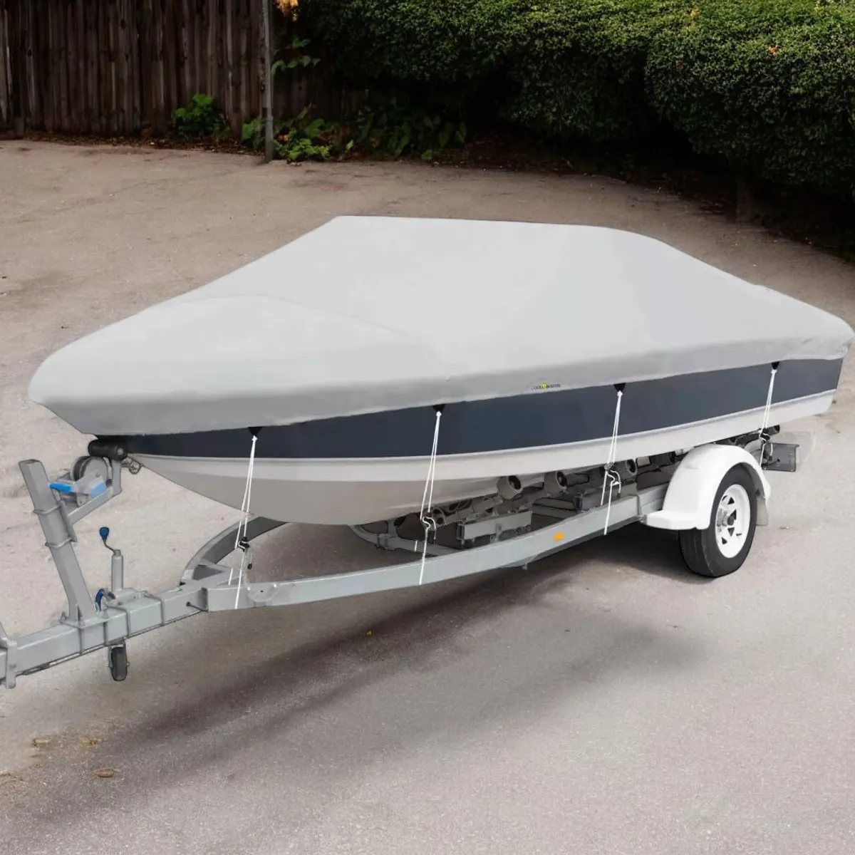Universeel Boot Afdekzeil – Trailerbaar – Waterbestendig & Ademend ATLAS Marine Grade Stof (280 g/m²) - grijs