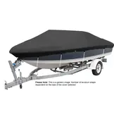 Universeel Boot Afdekzeil – Trailerbaar – Waterbestendig & Ademend ATLAS Marine Grade Stof (280 g/m²) - zwart