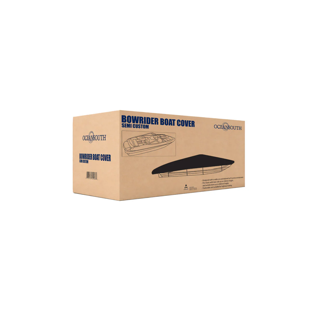 Universeel Afdekzeil boot - inbouwmotor – Trailerbaar – Waterbestendig & Ademend ATLAS Marine Grade Stof (280 g/m²)