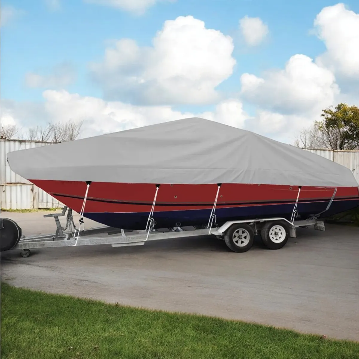 Universeel Afdekzeil boot - buitenboordmotor – Trailerbaar – Waterbestendig & Ademend ATLAS Marine Grade Stof (280 g/m²)