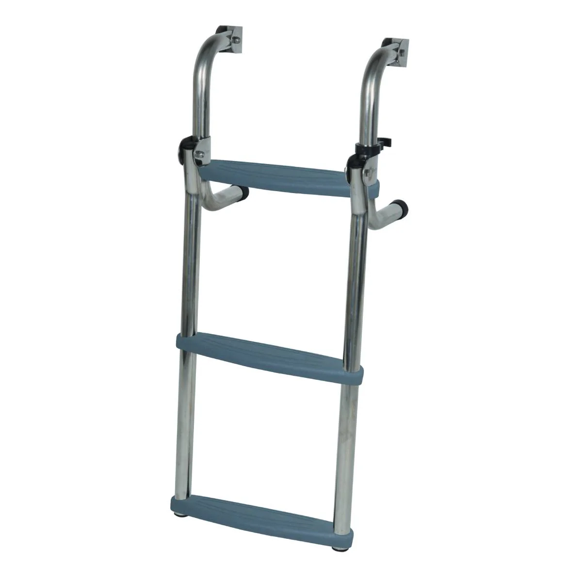 RVS zwemtrap - opklapbaar - korte basis - breedte 300 mm