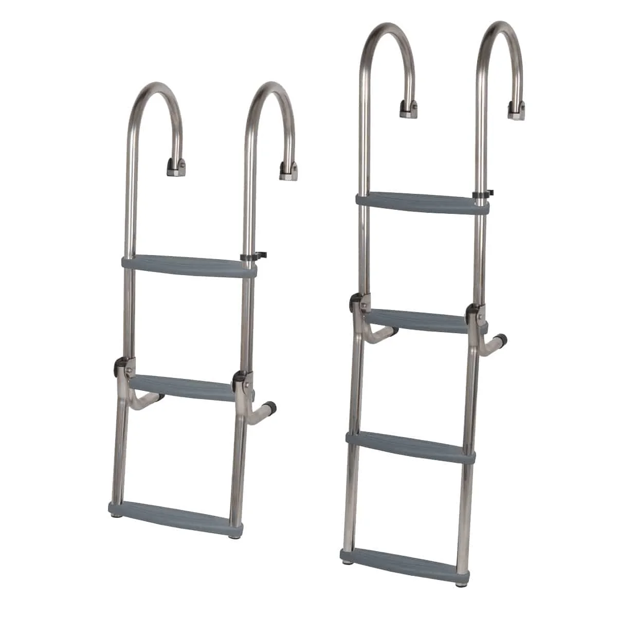RVS zwemtrap opklapbaar met 180gr. ophanging