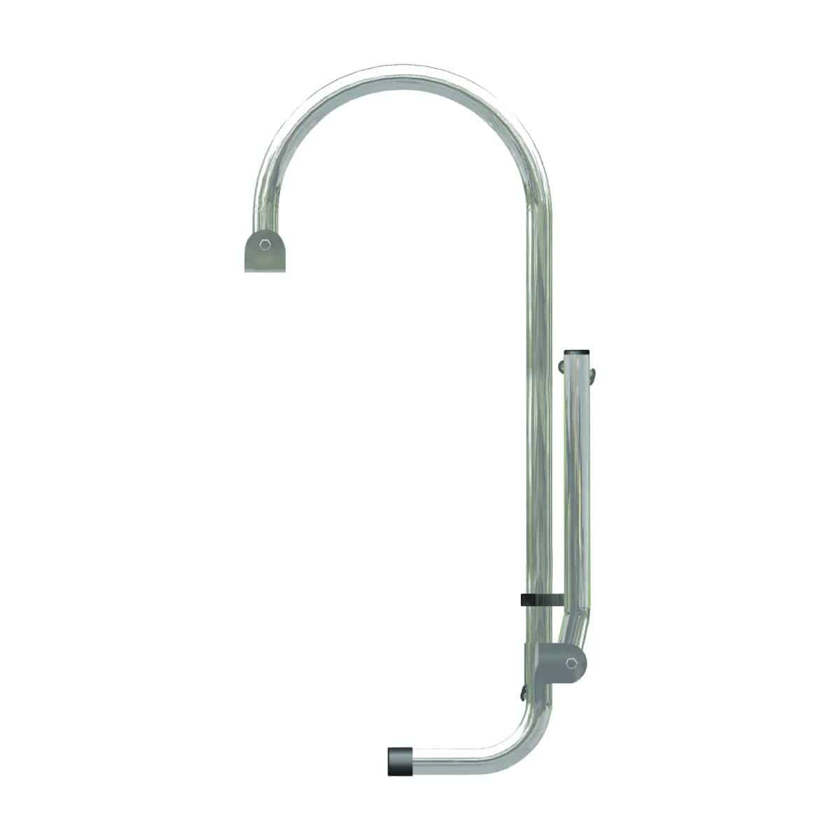 RVS zwemtrap opklapbaar met 180gr. ophanging