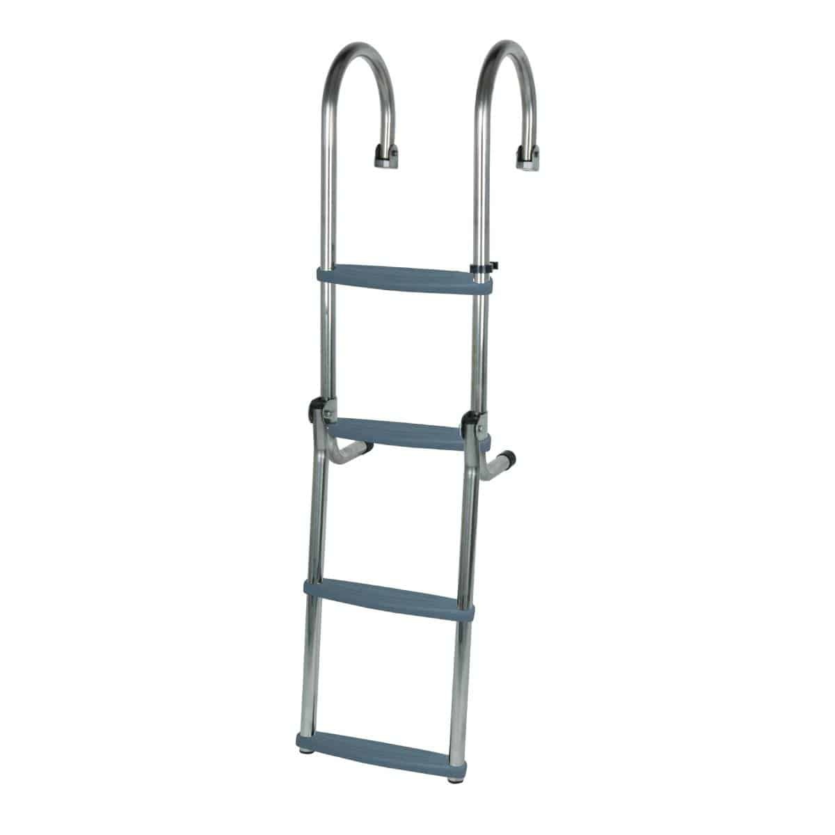 RVS zwemtrap opklapbaar met 180gr. ophanging